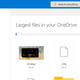 OneDrive will identify the biggest files you’ve uploaded.